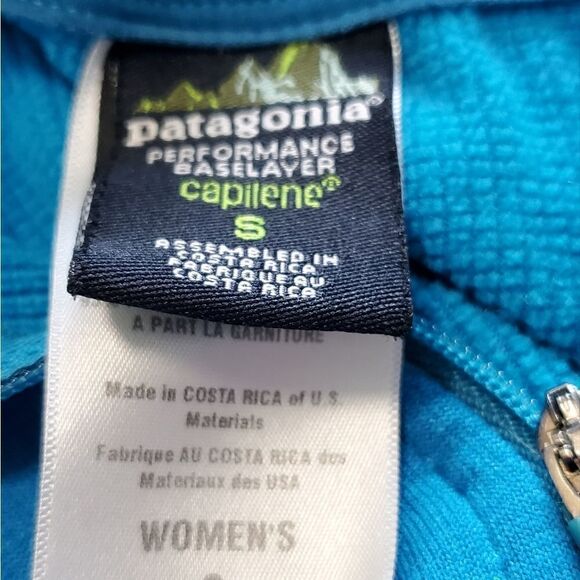 Patagonia Aqua Blue 3/4 Zip Pullover Seatshirt - Picture 5 of 5